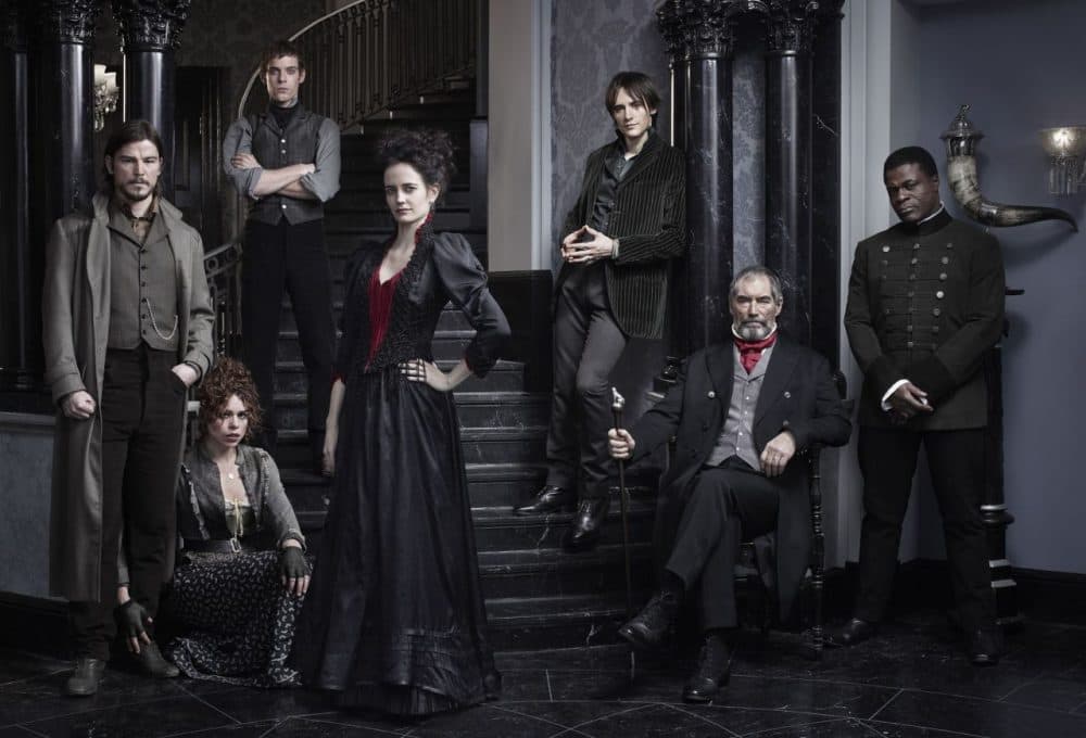 The cast of &quot;Penny Dreadful,&quot; from left: Josh Hartnett as Ethan Chandler, Billie Piper as Brona Croft, Harry Treadaway as Dr. Victor Frankenstein, Eva Green as Vanessa Ives, Reeve Carney as Dorian Gray, Timothy Dalton as Sir Malcolm and Danny Sapani as Sembene. (Jim Fiscus/Showtime)