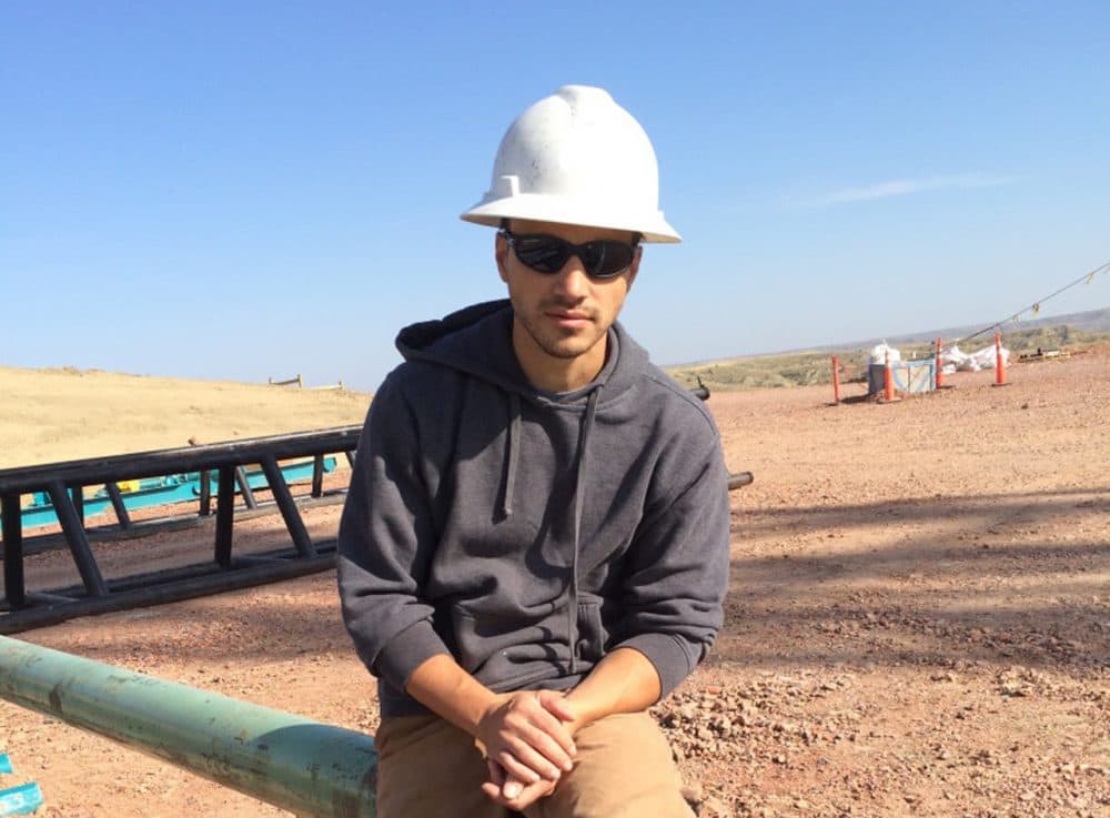 Neil LaRubbio on the job site. (Neil LaRubbio/Inside Energy)