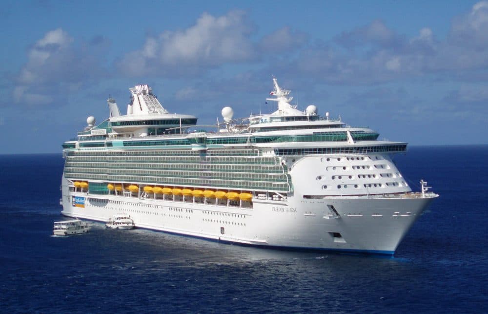 Royal Caribbean International's cruise ship Freedom of the Seas is anchored off George Town, Grand Cayman island on December 20, 2006. (timothywildey/Flickr)