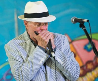 Scott Billington performing in the kids' tent at the New Orleans Jazz &amp; Heritage Festival. (Brenda Ladd)