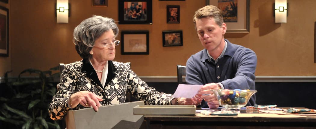 Nancy E. Carroll and Michael Kaye in the SpeakEasy production of &quot;Mothers and Sons.&quot; (Craig Bailey/Perspective Photo)