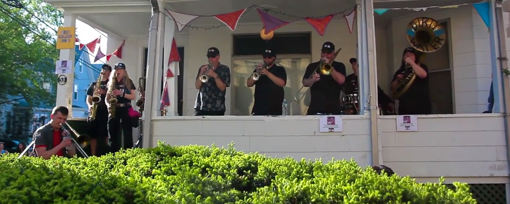 Dirty Water Brass Band at PorchFest 2014. (Kevin Davila/YouTube)