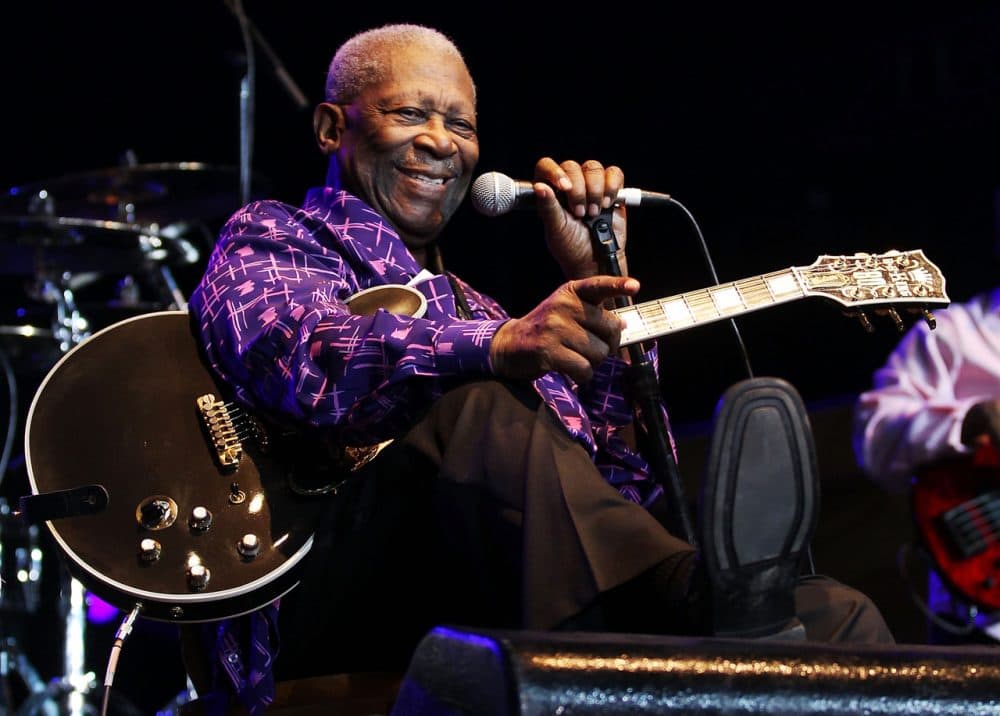 BB King performs on stage during day two of the Bluesfest Music Festival at Tyagarah Tea Tree Farm on April 22, 2011 in Byron Bay, Australia.  (Mark Metcalfe/Getty Images)