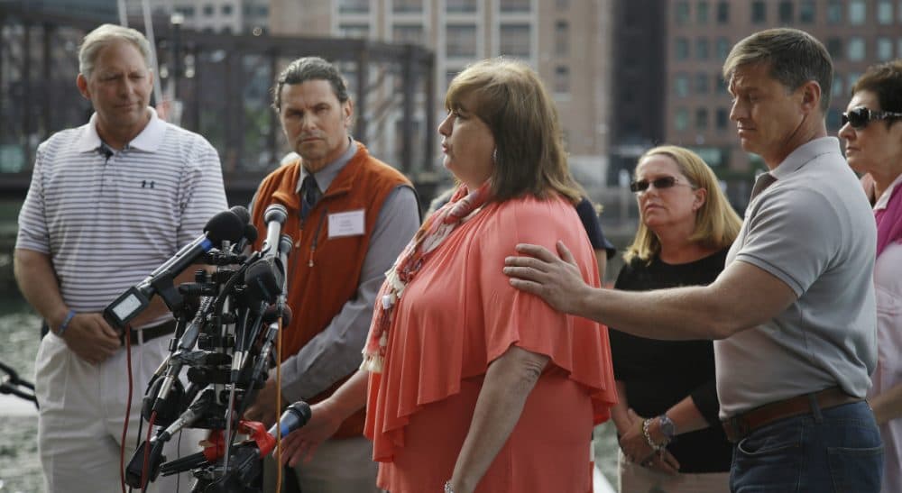 Wendy Kaminer: Why shouldn’t defense attorneys have been permitted to invoke the preferences of prominent survivors for a life sentence instead of death? In this photo, victims and first responders speak to members of the media after the death penalty verdict for Dzhokhar Tsarnaev, Friday, May 15, 2015. (Stephan Savoia/AP)