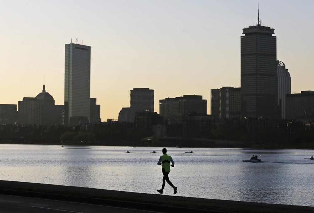 The Boston Skyline is seen from Cambridge, Mass. in April 2013. 
(Charles Krupa/AP)
