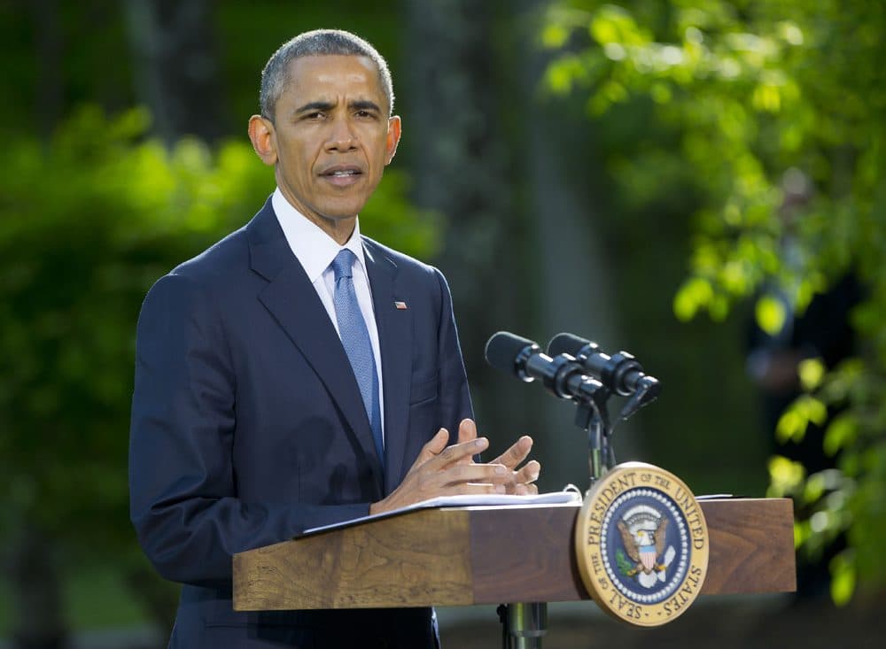 In a  May 14, 2015 file photo, President Barack Obama speaks during a news conference. (Pablo Martinez Monsivais/AP)