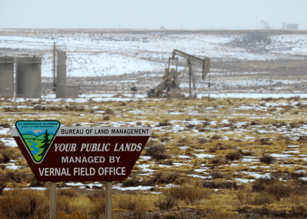 Before drilling on state or federal lands, oil companies must win the right to drill at a mineral auction. A recent state mineral auction in North Dakota and federal auction in Wyoming brought in the lowest amount of money in years. (WildEarth Guardians/Flickr)