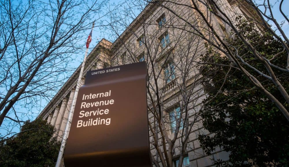 The Internal Revenue Service headquarters in Washington, D.C.. The agency is investigating a data breach affecting over 100,000 people. (J. David Ake/AP)