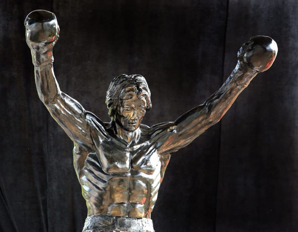 Rocky Balboa, the underdog boxer played by Sylvester Stallone, was the first inductee into the inaugural 2013 Fictitious Hall of Fame. (DIMITAR DILKOFF/AFP/Getty Images)