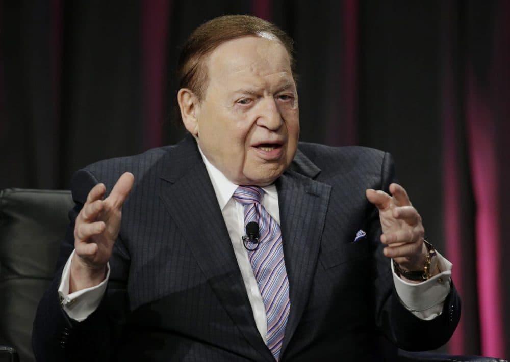 Las Vegas Sands Corp. CEO Sheldon Adelson, seen here in 2014, has donated to the Rubio Victory Fund, a super PAC backing Marco Rubio. (John Locher/AP)
