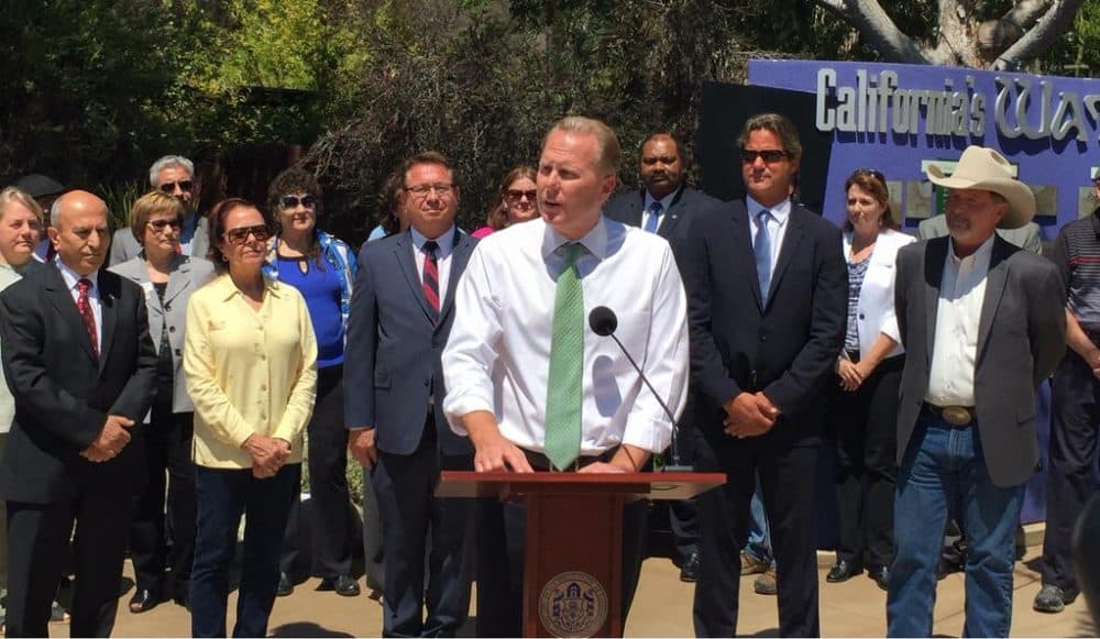 &quot;Mayors from the San Diego region joined me to remind residents that we must all work together to conserve water,&quot; San Diego Mayor Kevin Faulconcer tweeted today. (Photo via @Kevin_Faulconer)