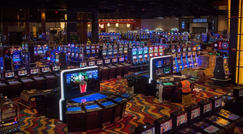 A view of Plainridge Park Casino, the state's lone slots parlor, which has opened to the public (Jesse Costa/WBUR)