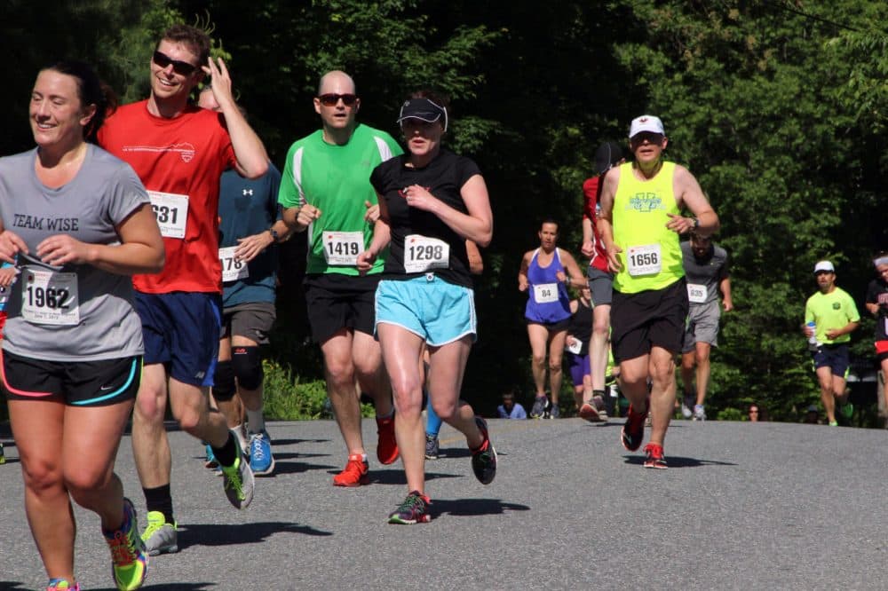 Runners take part in the Covered Bridges Half Marathon in Vermont, on June 7, 2015. (Greta Kaemmer)