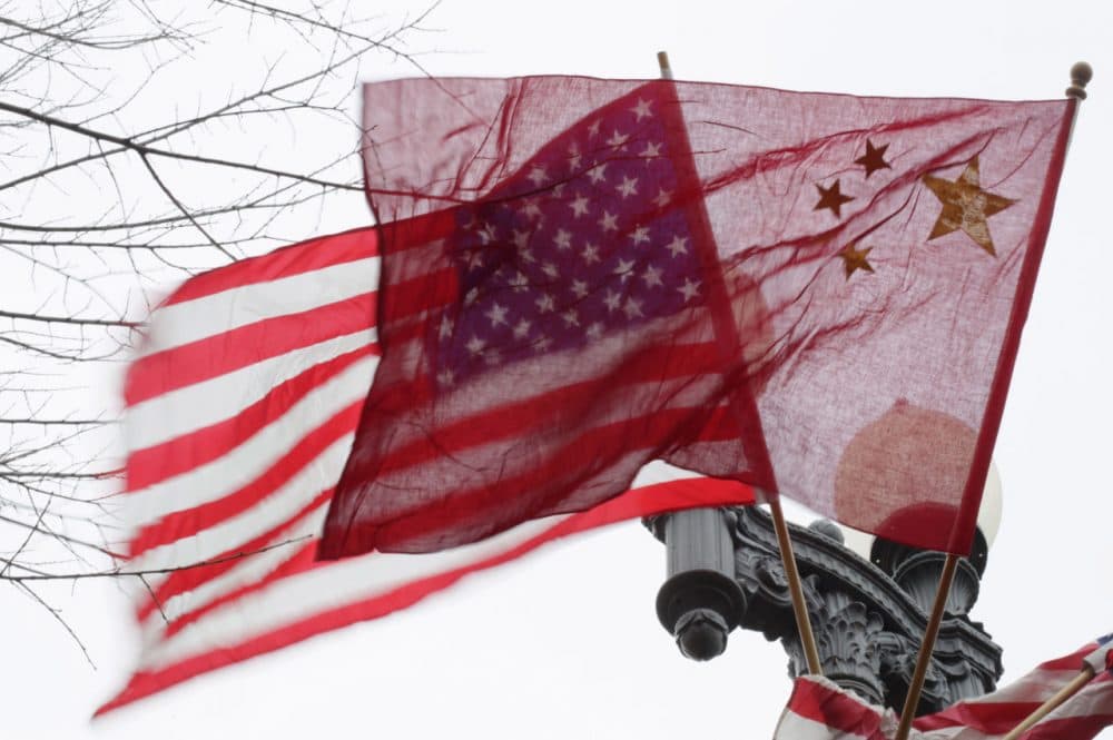 American and Chinese flags fly along Pennsylvania Avenue in front of the White House in Washington, Monday, Jan. 17, 2011.  (Carolyn Kaster/AP)
