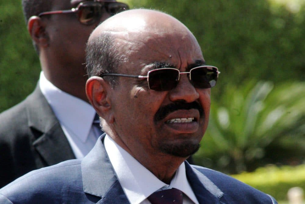 Sudanese President Omar al-Bashir looks on in the Sudanese capital Khartoum on March 23, 2015. Al-Bashir is to attend a meeting between Ethiopian Prime Minister Halemariam Desalegn and Egyptian President Abdel-Fattah al-Sisi, to sign an agreement on the sharing of Nile waters and Ethiopia's Grand Renaissance Dam. (Ebrahim Hamid/AFP/Getty Images)
