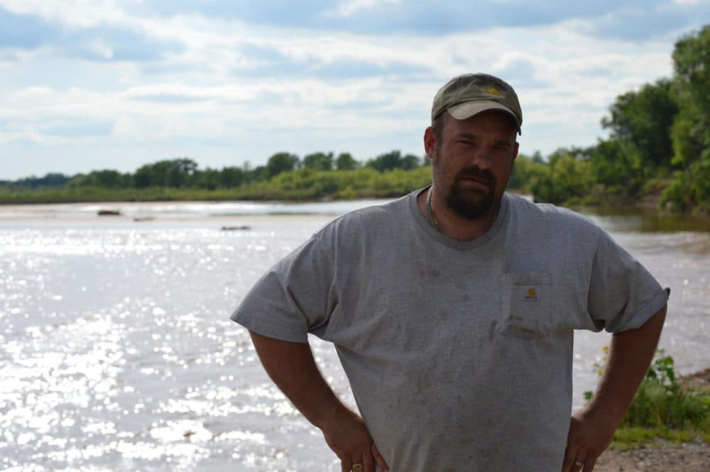 Despite flooding and erosion on the South Canadian River, Toby Bogart hopes to rebuild his farm on the outskirts of Oklahoma City. (Jacob McCleland/KGOU)