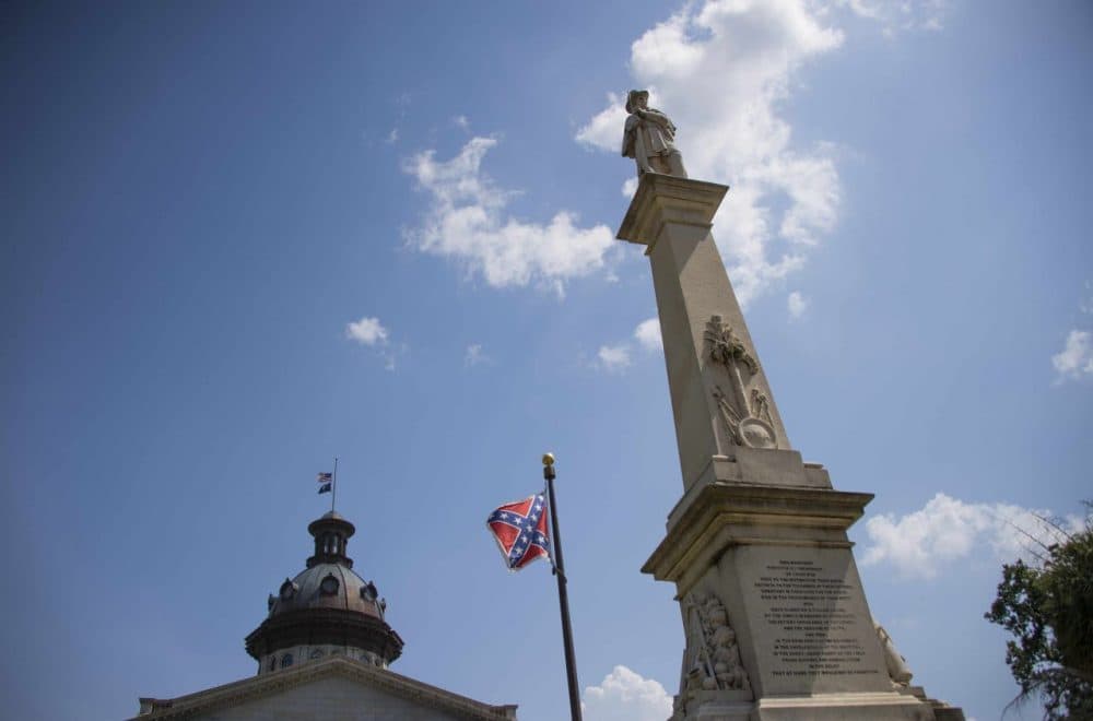 The Confederate Flag flies on the South Carolina State House grounds in Columbia, South Carolina, June 24, 2015. (Jim Watson/AFP/Getty Images)
