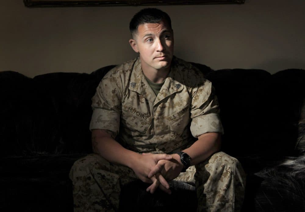 In this June 29, 2010, file photo, U.S. Marine Sgt. Lawrence Hutchins III poses for a portrait in Oceanside, California.  A third retrial is set to begin for Hutchins, of Plymouth, who convicted in a high-profile court martial case for the 2006 killing of an Iraqi civilian. (Adam Lau/AP)