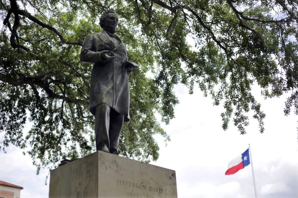A statue of Jefferson Davis is seen on the University of Texas campus in Austin, Texas.(Eric Gay/AP)