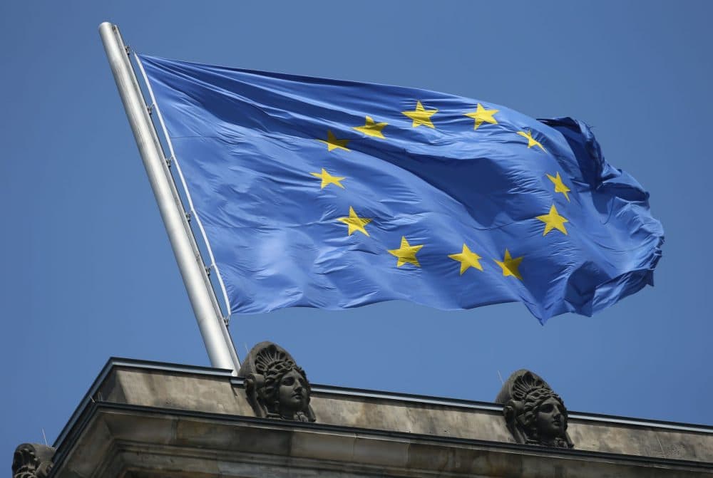The European Union flag flies over the Reichstag in Berlin on July 6th -- the day after a majority of people voted &quot;no&quot; in the Greek bailout referendum. (Sean Gallup/Getty Images)