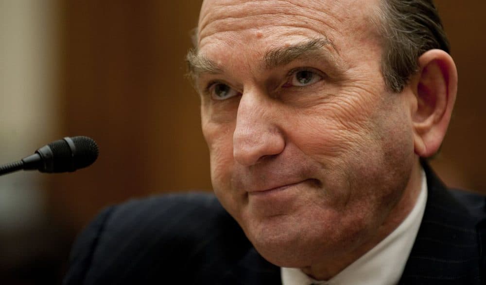 Senior Fellow for Middle Eastern studies at the council on Foreign Relations Elliott Abrams testifies before the House Foreign Affairs Committee on Capitol Hill in Washington, D.C., February 9, 2011 on the recent developments in Egypt and Lebanon. (Jim Watson/AFP/Getty Images)