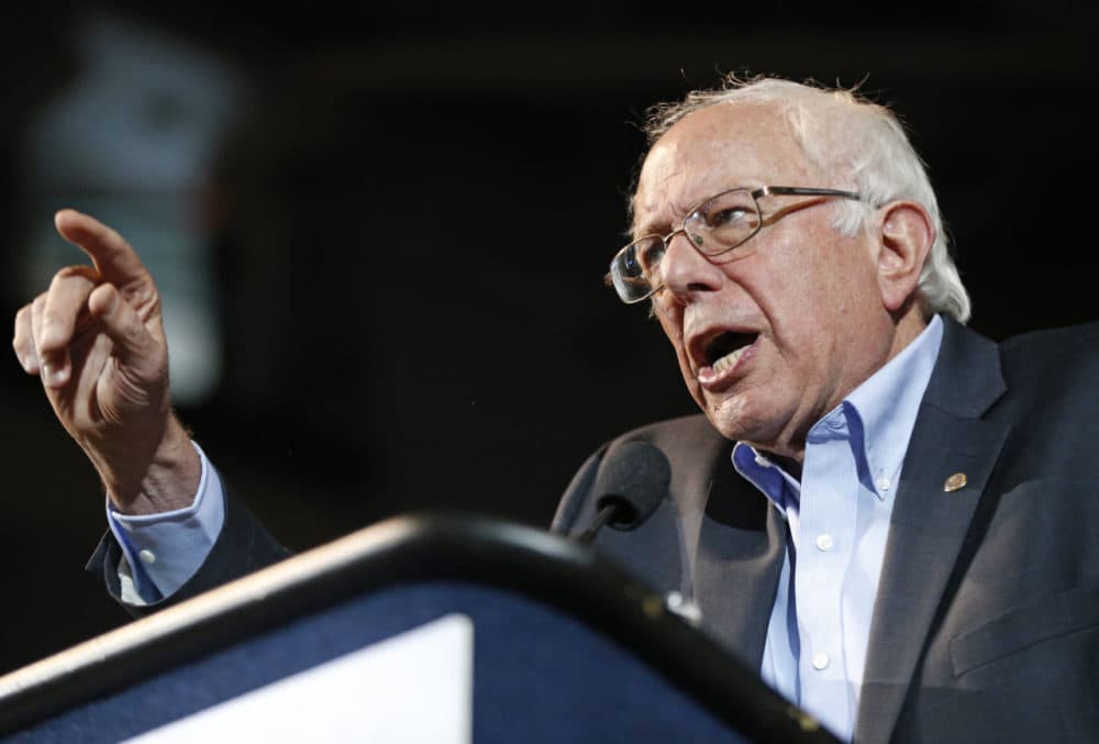 Democratic presidential candidate Sen. Bernie Sanders, I-Vt., speaks at a campaign rally in July in Portland, Maine. (Robert F. Bukaty/AP)