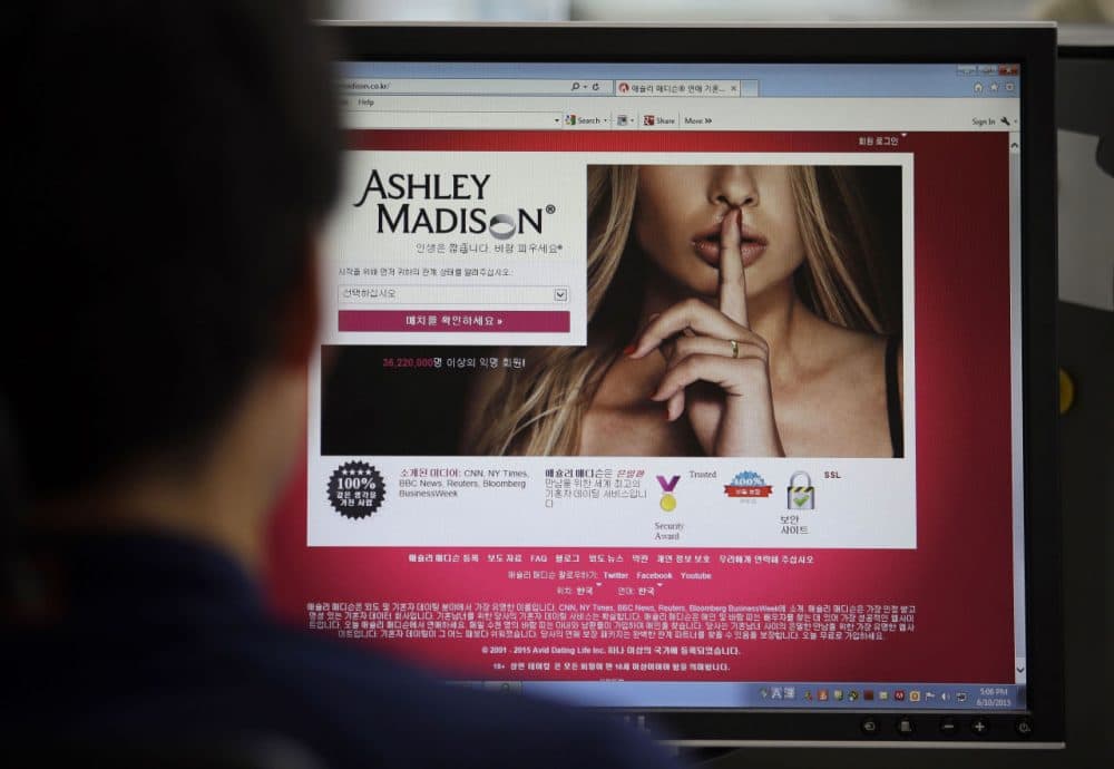 Ashley Madison's Korean web site is shown on a computer screen in Seoul, South Korea. (Lee Jin-man/AP)