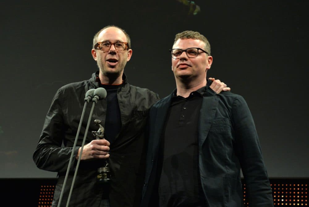 The Chemical Brothers win the Outstanding Song Collection Award at the 59th Ivor Novello Awards at the Grosvenor House in London in 2014.(Mark Allan/Invision/AP)