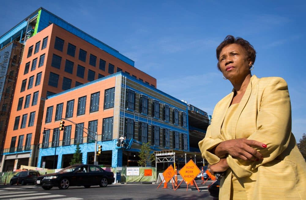Cambridge City Councilor Denise Simmons is pushing a hike in the city's linkage fees, which go toward an affordable housing trust. (Robin Lubbock/WBUR)