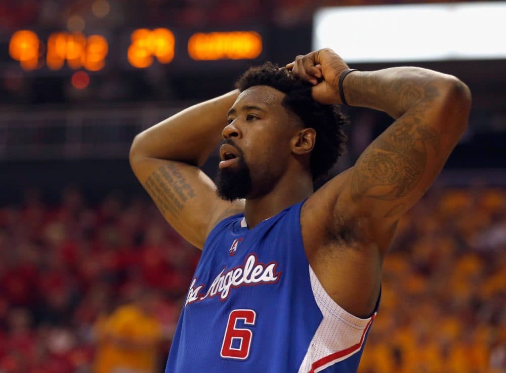 DeAndre Jordan decided to sign with the Dallas Mavericks, before turning back to his previous team, the Los Angeles Clippers. Jordan may have been aided in the decision by some friend of his. (Scott Halleran/Getty Images)