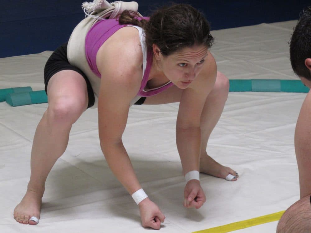 Jenelle Hamilton is a single mother, a graduate student, and a Girl Scout leader. Six years ago she also became a sumo wrestler. (Susan Valot/Only A Game)
