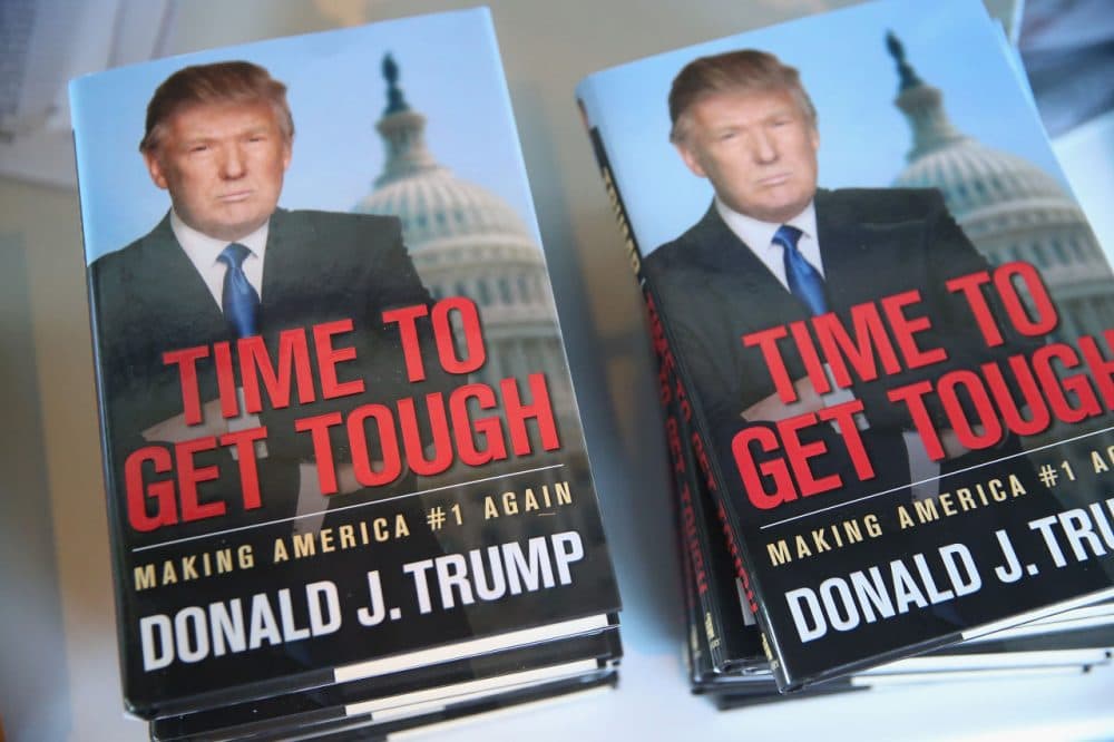 One of Donald Trump's books, &quot;Time to Get Tough&quot; for sale at The Family Leadership Summit on July 18, 2015 in Ames, Iowa. (Scott Olson/Getty Images)