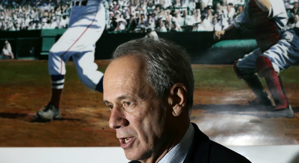 Peter May: Anyone who thinks Boston Red Sox President and CEO Larry Lucchino is leaving because he is 70 must also believe in the tooth fairy. Lucchino pictured here at Fenway Park in Boston, Thursday, Oct. 4, 2012. (Elise Amendola/AP)