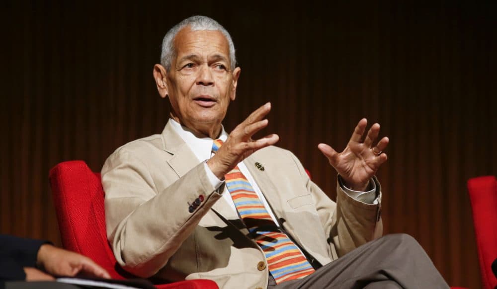 Former NAACP chairman Julian Bond takes part in the &quot;Heroes of the Civil Rights Movement&quot; panel during the Civil Rights Summit on Wednesday, April 9, 2014, in Austin, Texas. (Jack Plunkett/AP)