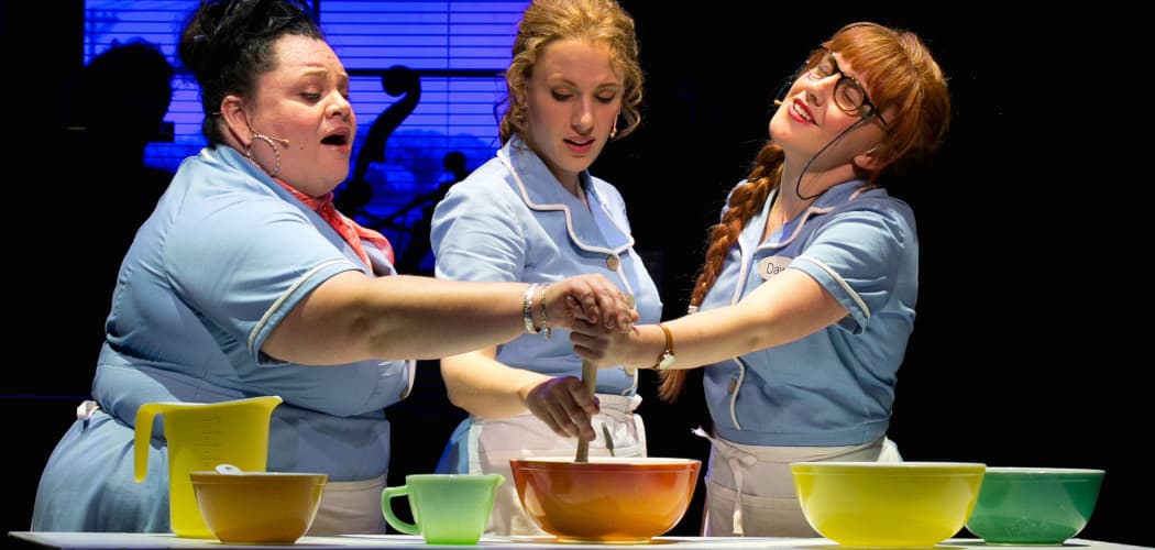 Keala Settle, Jessie Mueller and Jeanna de Waal in the American Repertory Theater's production of &quot;Waitress.&quot; (Evgenia Eliseeva/American Repertory Theater)