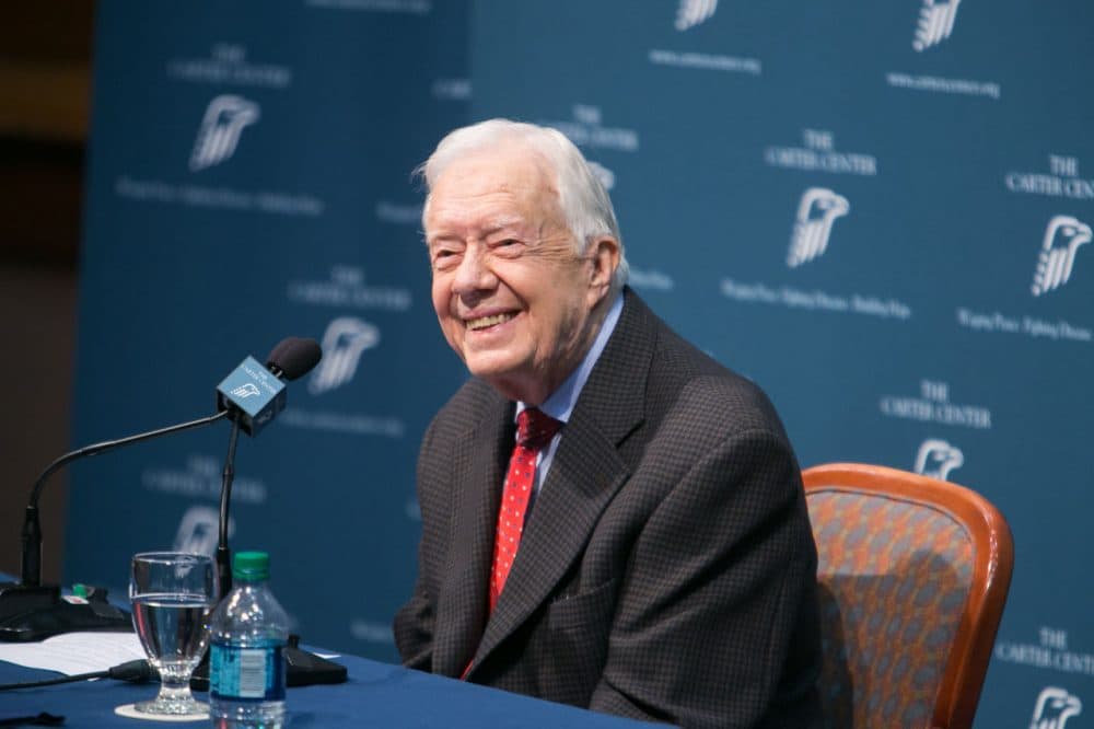 Former President Jimmy Carter discusses his cancer diagnosis during a press conference at the Carter Center on August 20, 2015 in Atlanta, Georgia. Carter confirmed that he has melanoma that has spread to his liver and brain and will start treatment today. (Jessica McGowan/Getty Images)