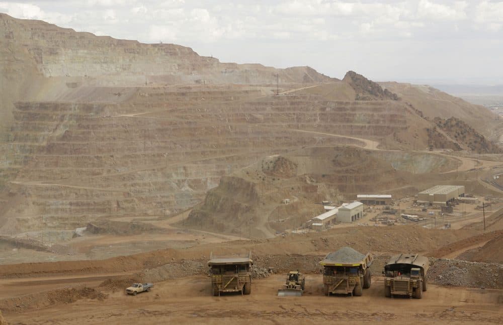 The large copper mining operation covers several hillside digs at the Phelps Dodge copper mining facility Thursday, Aug. 23, 2007 in Morenci, Ariz. (Ross D. Franklin/AP)