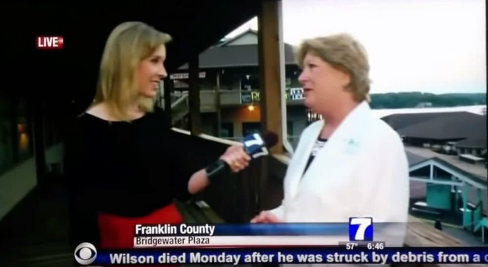 As we agonize over whether to watch the video of the WDBJ shootings, are we asking ourselves the wrong question? In this screengrab, reporter Alison Parker conducts a live on-air interview with Vicki Gardner on Aug. 26, 2015 in Moneta, Va. Moments later, suspect Vester Flanagan fatally shot Parker, and the man behind the camera, Adam Ward. Gardner was injured in the shooting. (YouTube)