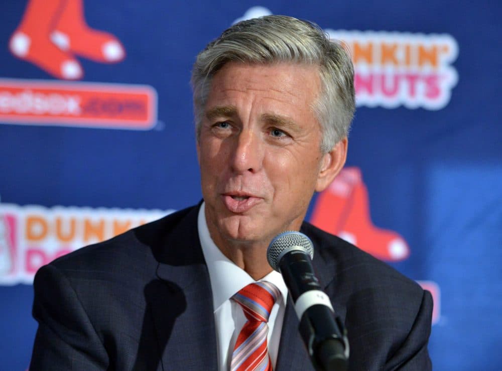 Dave Dombrowski, the Red Sox new president of baseball operations, speaks to reporters Wednesday at Fenway Park. (Josh Reynolds/AP)