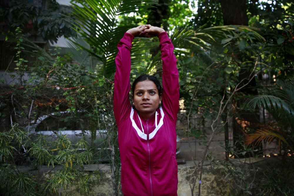 Indian sprinter Dutee Chand has hyperandrogenism, high levels of testerone. This made her ineligible to run, until she took the issue to court and won. (Rafiq Maqbool/AP)