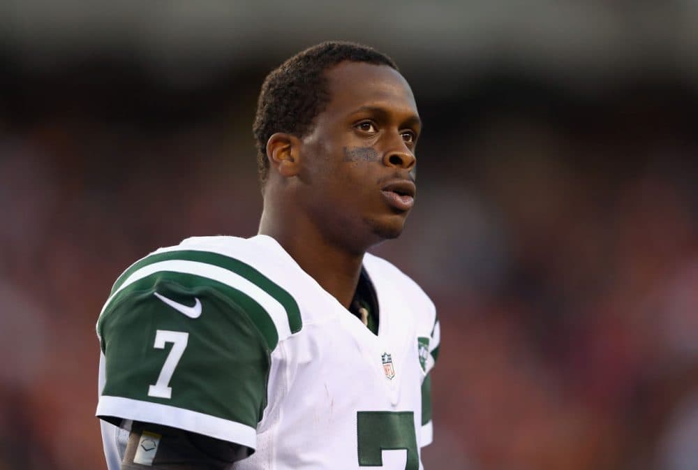 Quarterback Geno Smith was slated to be the opening day starter for the New York Jets. After breaking his jaw in an lockerrom altercation with a teammate, Smith is sidelined for six to 10 weeks. (Andy Lyons/Getty Images)
