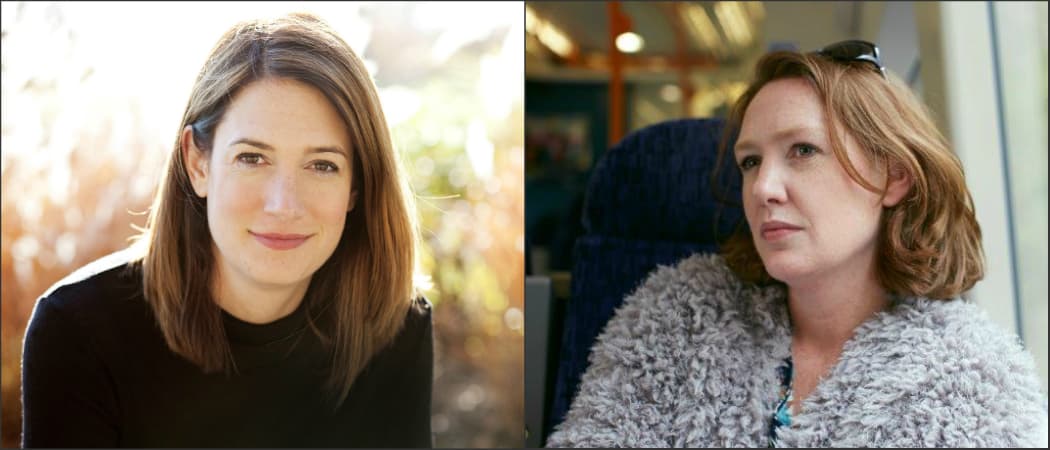On the left, Gillian Flynn, author of &quot;Gone Girl&quot; and on the right, Paula Hawkins, author of &quot;The Girl on the Train.&quot; (Gillian Anderson and Kate Neil)