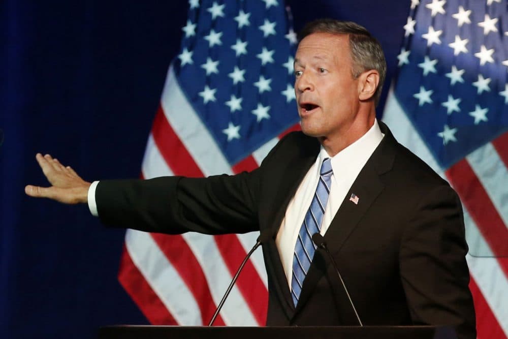 Democratic presidential candidate, former Maryland Gov. Martin O'Malley addresses the summer meeting of the Democratic National Committee, Friday, Aug. 28, 2015, in Minneapolis. (Jim Mone/AP)