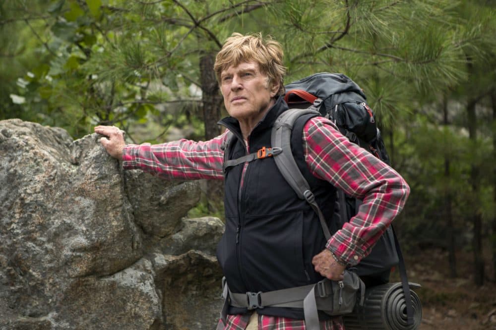 Robert Redford stars as Bill Bryson in the film, &quot;A Walk in the Woods.&quot; The movie comes out in U.S. theaters on Sept. 2, 2015. (Frank Masi, SMPSP/Broad Green Pictures via AP)