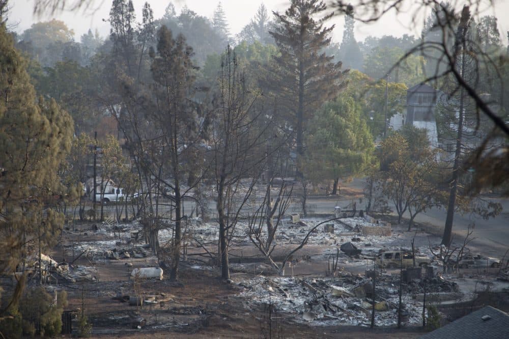 The ruins of homes that burned in the Valley Fire are seen on September 15, 2015 in Middletown, California. (David McNew/Getty Images)