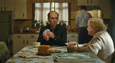 Johnny Depp as Whitey Bulger with Mary Klug, who plays Ma Bulger, in &quot;Black Mass.&quot; (Courtesy Warner Bros. Entertainment)