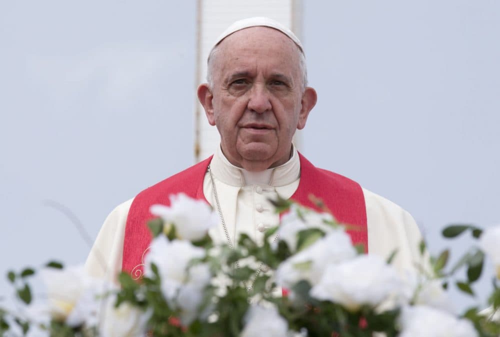 Pope Francis, pictured here in Cuba on Monday, Sept. 21, 2015, will visit the U.S. this week and is expected to sell his stance on the environment to lawmakers and world leaders. (Alessandra Tarantino/AP Pool)
