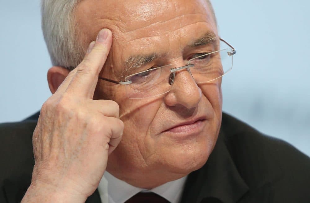 Volkswagen CEO Martin Winterkorn attends the company's annual press conference on March 13, 2014 in Wolfsburg, Germany. Winterkorn announced on September 23, 2015 that he will step down following the diesel emissions scandal that Volkswagen has admitted could affect up to 11 million VW cars.  (Sean Gallup/Getty Images)