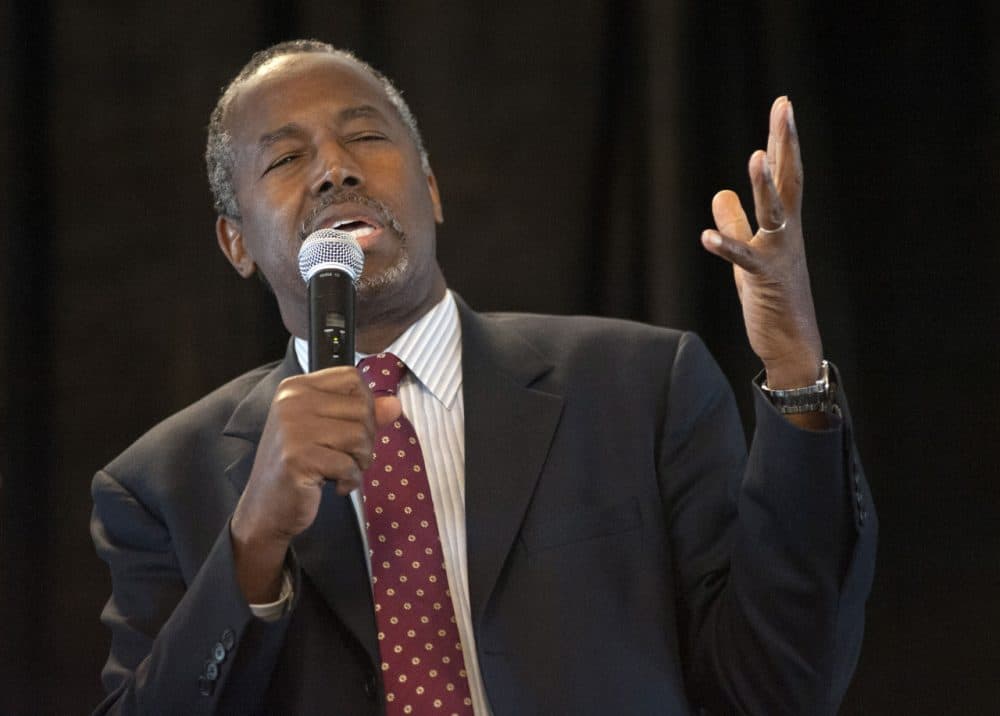 Republican presidential candidate Ben Carson has to be less laconic, even if people like his calm reason, says analyst Dan Payne. (Sid Hastings/AP)