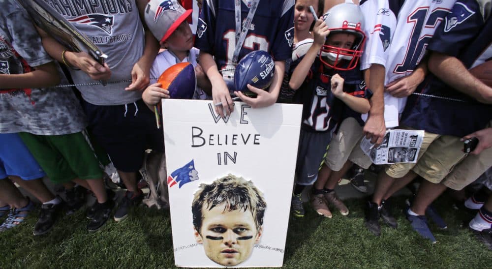 Garry Emmons: &quot;If people applied the same intelligent scrutiny and research to public policy questions as they did to sports, would Team USA be doing a whole lot better?&quot; Pictured: New England Patriots fans stand behind a sign supporting quarterback Tom Brady during an NFL football training camp in Foxborough, Mass., in July, 2015. A federal judge deflated &quot;Deflategate&quot; Thursday, Sept. 3, 2015.  (Charles Krupa/AP)
